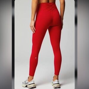Fabletics Boost Powerhold Red High-Waisted Leggings